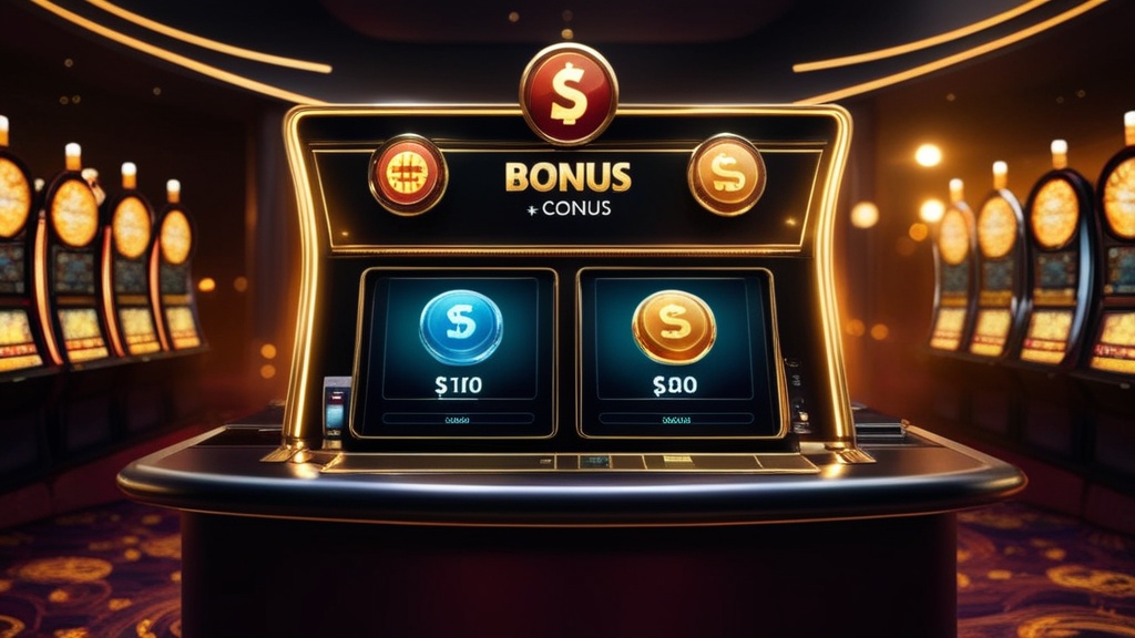 Infobereich mit Bonuscode und Casino-Symbolen