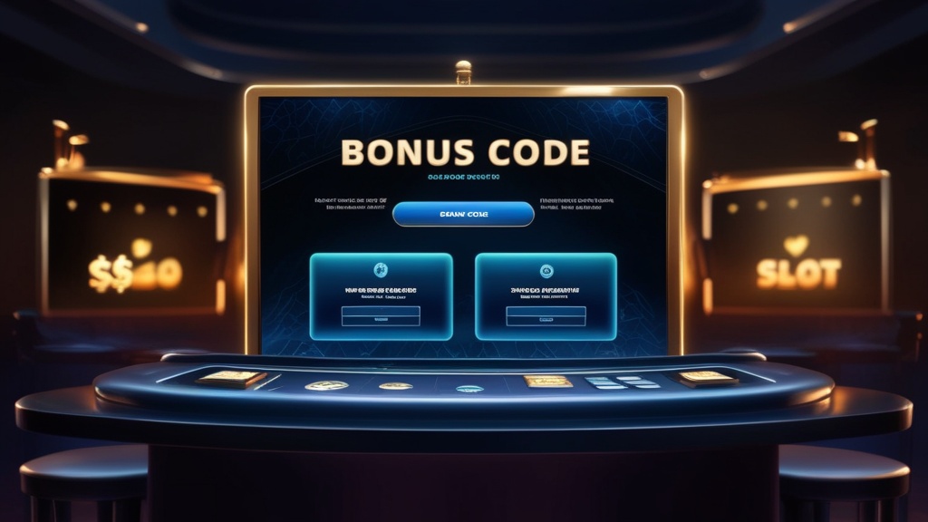 FAQ-Szene mit Bonuscode und Slotmaschinen